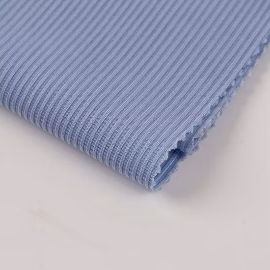 Полиэстер и спандекс в рубчик из вереска с щеткой 220GSM для ткани для одежды